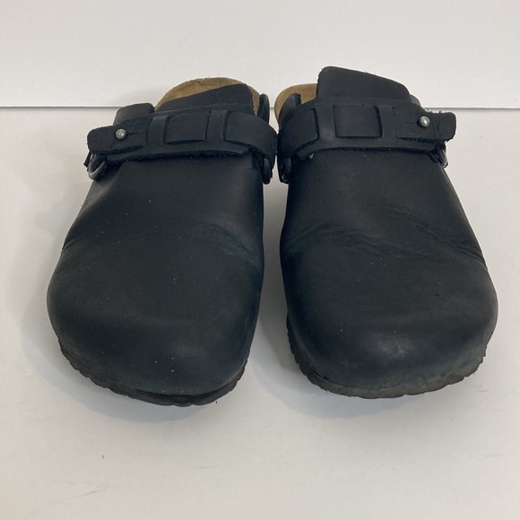 Birkenstock Papillio Clogs Womens 6 Black Wedge Mule Comfy Shoes - Picture 2 of 13